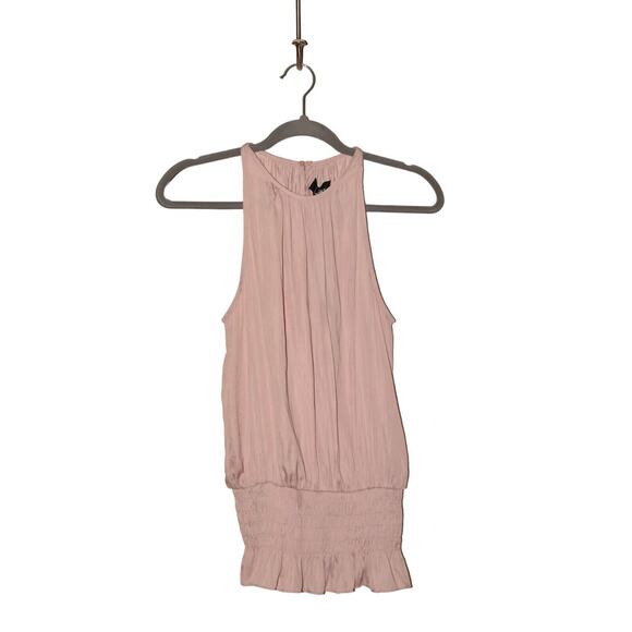 LULUS NEW $44 Cherished Memories Smocked‎ Hem Blush Pink Sleeveless Top Small - Picture 3 of 5